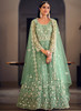Beautiful Green Sequence Embroidery Wedding Anarkali Suit
