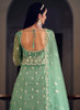 Beautiful Green Sequence Embroidery Wedding Anarkali Suit