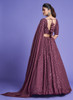 Beautiful Hazy Mauve Sequence Embroidery Wedding Lehenga Choli