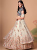 Beautiful Off White Multi Embroidery Wedding Lehenga Choli