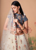 Beautiful Off White Multi Embroidery Wedding Lehenga Choli