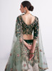 Beautiful Green Ombr Zarkan Embroidery Wedding Lehenga Choli