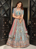 Beautiful Blue and Pink Multi Embroidered Wedding Lehenga Choli