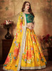 Beautiful Yellow And Green Designer Lehenga Choli