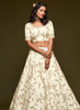 Beautiful Off White Zari Embroidered Silk Lehenga Choli