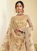 Beautiful Beige Golden Pearl Embroidered Wedding Lehenga Choli