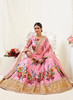 Beautiful Pink Golden Wedding Lehenga Choli