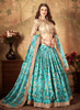 Beautiful Blue And Beige Designer Lehenga Choli