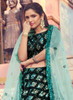 Beautiful Black And Turquoise Sequence Embroidered Lehenga Choli