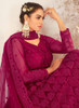 Beautiful Rani Pink Cording Embroidered Wedding Lehenga