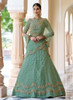 Beautiful Teal Blue Designer Indian Wedding Lehenga Choli