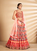 Beautiful Rouge Red Multi Embroidered Traditional Lehenga Choli