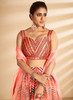 Beautiful Rouge Red Multi Embroidered Traditional Lehenga Choli