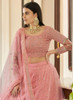 Beautiful Soft Pink Sequence Embroidered Indian Wedding Lehenga