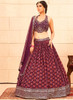 Beautiful Maroon Handwork Embroidery Georgette Lehenga Choli