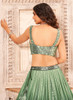 Beautiful Green Handwork Embroidery Georgette Lehenga Choli