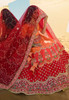 Beautiful Orange And Red Embroidered Wedding Lehenga Choli