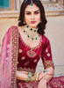 Beautiful Red And Pink Multi Embroidery Wedding Lehenga Choli