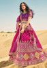 Beautiful Pink And Purple Embroidered Wedding Lehenga Choli