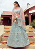 Beautiful Blue And Pink Gotta Patti Embroidered Wedding Lehenga Choli