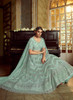 Beautiful Aqua Blue Wedding Lehenga Choli With Handwork Embroidery