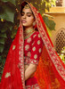 Beautiful Red And Golden Multi Embroidered Wedding Lehenga Choli
