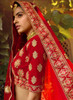 Beautiful Red And Golden Multi Embroidered Wedding Lehenga Choli