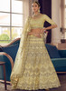Beautiful Lime Yellow Multi Embroidery Wedding Lehenga Choli