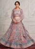 Beautiful Mauve Multicoloured Sequence Embroidery Wedding Lehenga Choli
