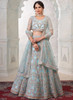 Beautiful Firozi Blue Multi Embroidery Wedding Lehenga Choli