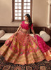 Beautiful Magenta Embroidery Wedding Lehenga Choli With Belt