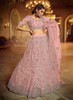 Beautiful Blush Pink Wedding Lehenga Choli With Handwork Embroidery