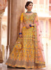 Beautiful Yellow Multi Zari Embroidered Wedding Lehenga Choli