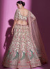 Beautiful Cream Peach Multi Embroidery Wedding Lehenga Choli