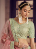 Beautiful Mint Green Multi Embroidery Wedding Lehenga Choli