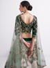 Beautiful Green Ombré Zarkan Embroidery Wedding Lehenga Choli