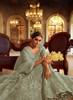Beautiful Dusty Green Wedding Lehenga Choli With Handwork Embroidery