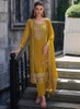 Beautiful Yellow Multi Embroidered Pakistani Pant Style Suit