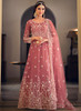 Beautiful Pink Sequence Embroidery Wedding Anarkali Suit