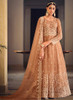 Beautiful Light Brown Sequence Embroidery Wedding Anarkali Suit