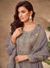 Beautiful Slate Grey Sequence Embroidery Salwar Kameez