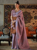 Beautiful Lavender Zari Weaved Jacquard Silk Saree