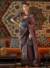 Beautiful Maroon Zari Weaved Jacquard Silk Saree