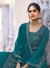 Beautiful Turquoise Sequence Embroidery Wedding Palazzo Suit