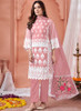 Beautiful Pink Phulkari Embroidery Pakistani Pant Suit