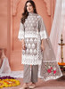 Beautiful Light Brown Phulkari Embroidery Pakistani Pant Suit