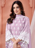 Beautiful Light Purple Phulkari Embroidery Pakistani Pant Suit