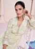 Beautiful Off White Lucknowi Embroidery Wedding Anarkali Gown