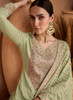 Beautiful Green Kashida Embroidery Traditional Salwar Kameez