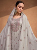 Beautiful Grey Kashida Embroidery Traditional Salwar Kameez